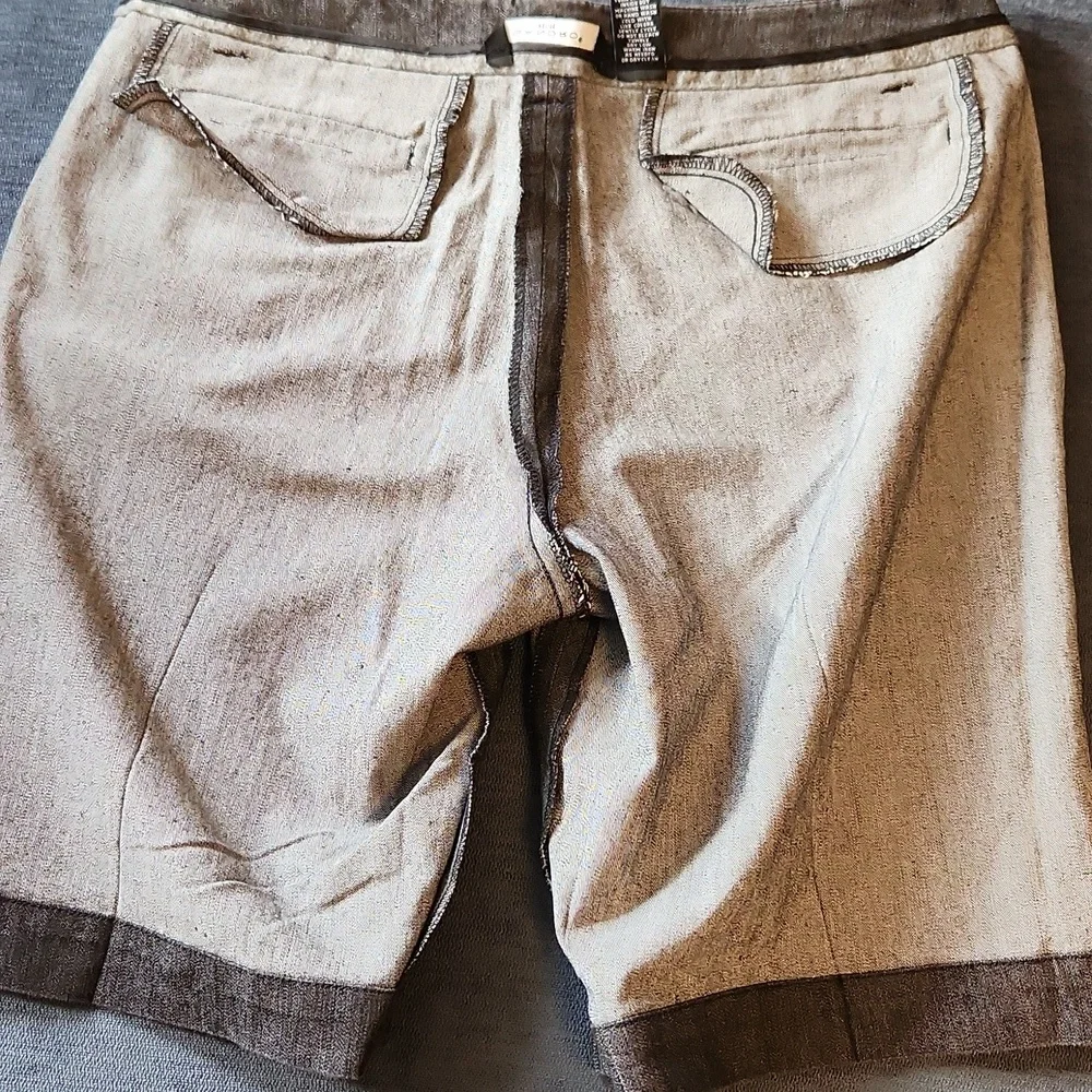 Sandro Charcoal Denim Cotton Blend Bermuda Sailor Shorts Size 10P NWOT